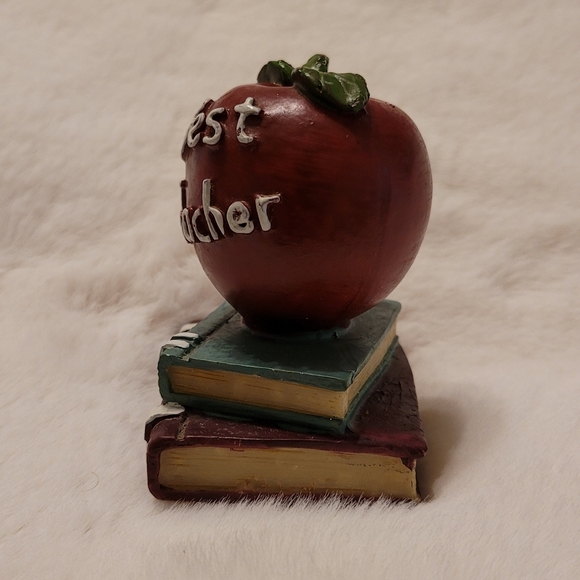 "Best Teacher" Apple and Books Pen Holder - Picture 5 of 9